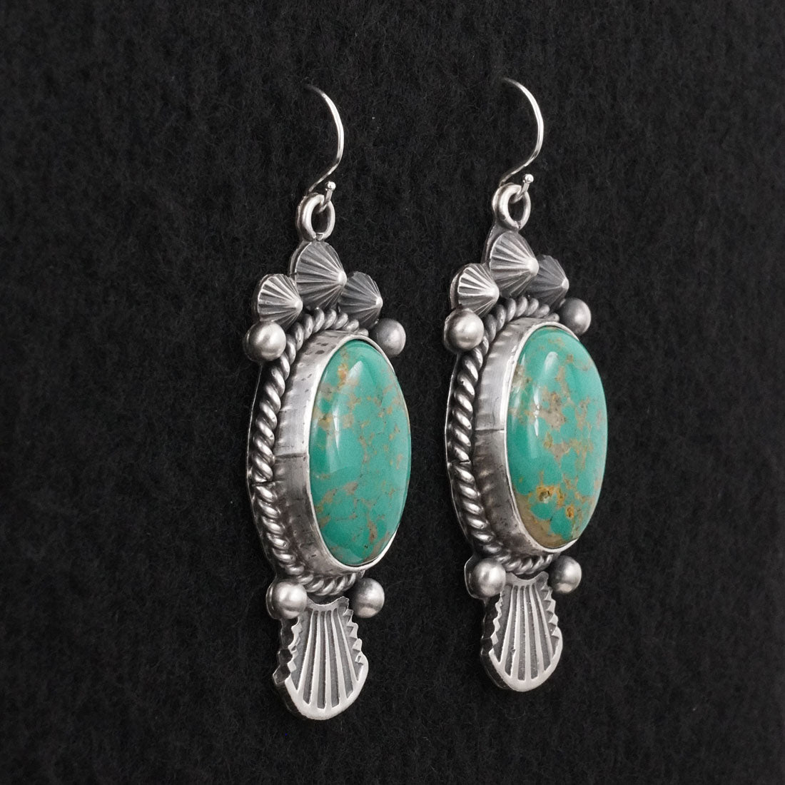 Michael Calladitto Turquoise & Sterling Silver Earrings