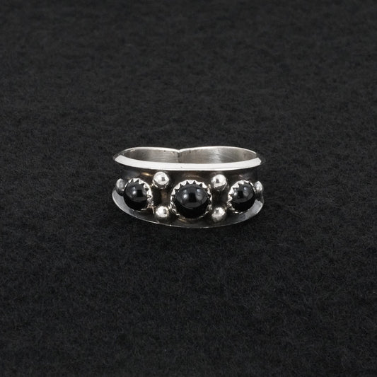 Paul Largo Onyx & Sterling Silver Ring Size 13
