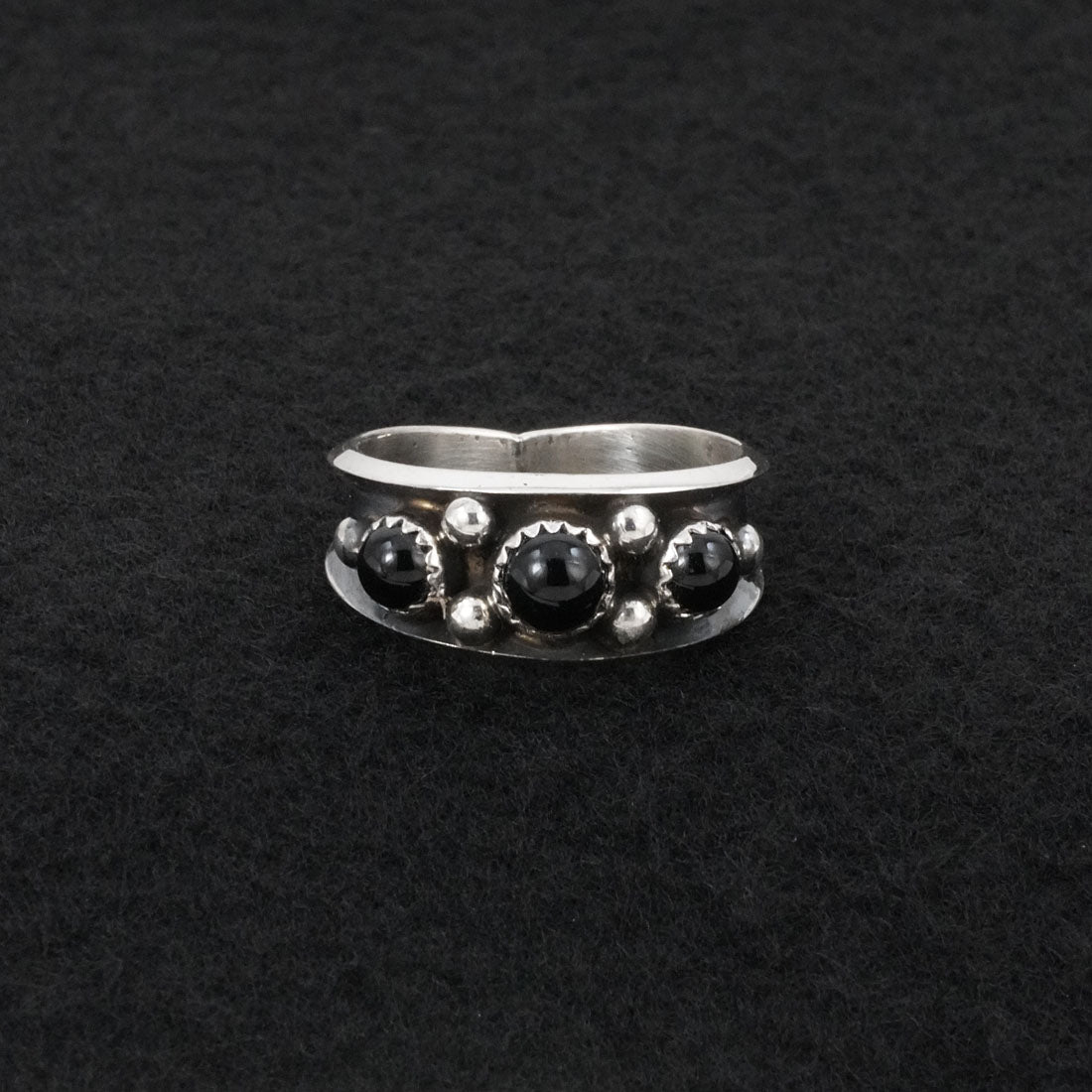Paul Largo Onyx & Sterling Silver Ring Size 9