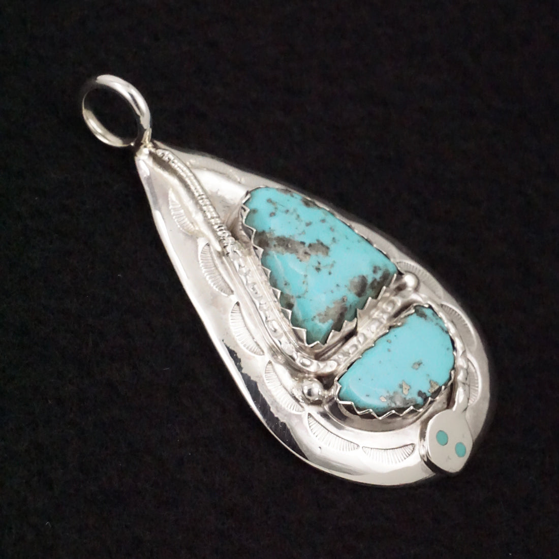 Joy Calavaza Turquoise & Sterling Silver Pendant