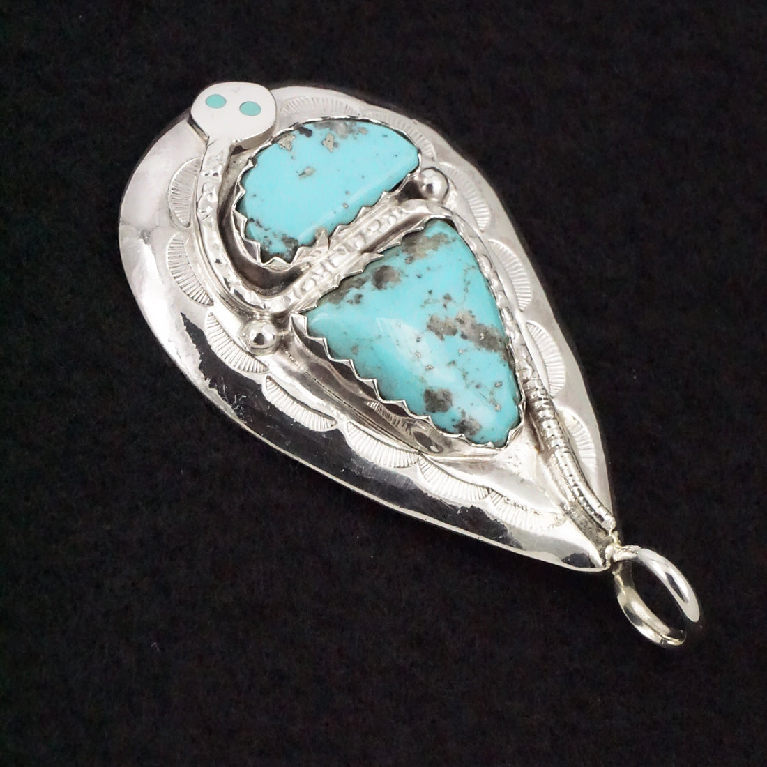 Joy Calavaza Turquoise & Sterling Silver Pendant