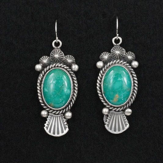 Michael Calladitto Turquoise & Sterling Silver Earrings