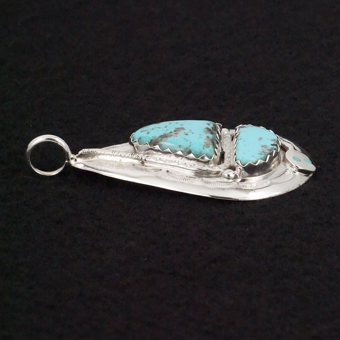 Joy Calavaza Turquoise & Sterling Silver Pendant