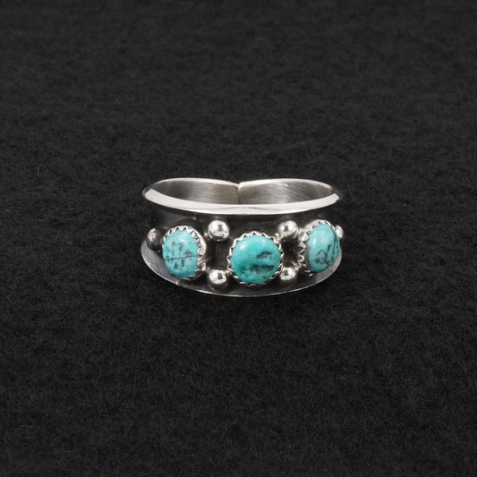 Paul Largo Turquoise & Sterling Silver Ring Size 12.5