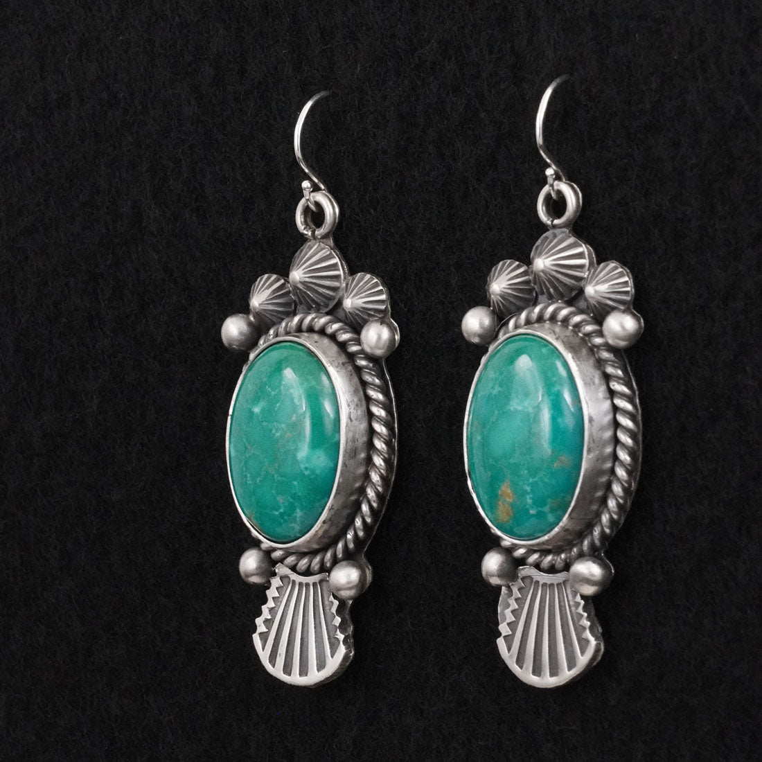 Michael Calladitto Turquoise & Sterling Silver Earrings