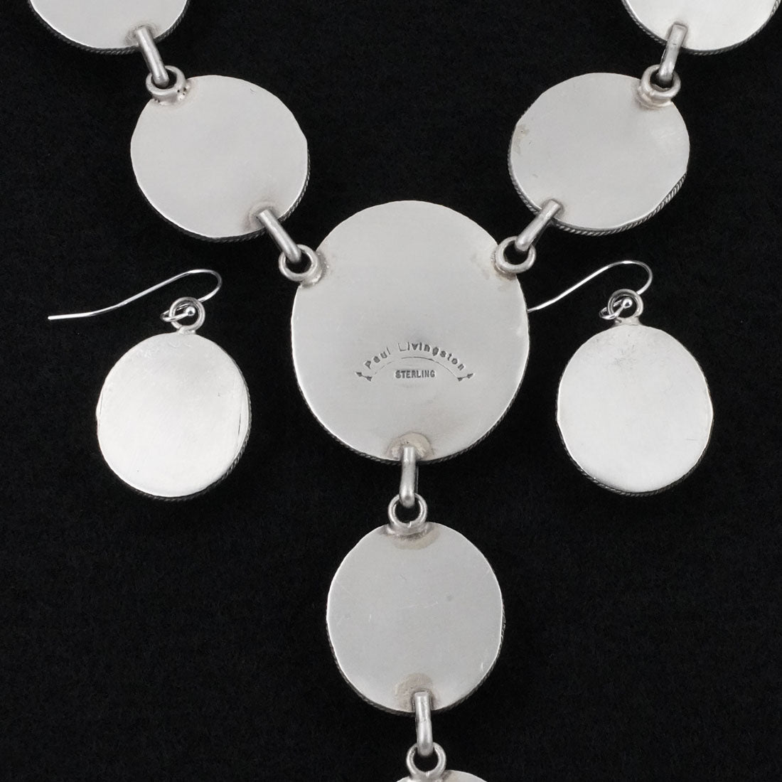 Paul Livingston Spiny Oyster & Sterling Silver Necklace Set