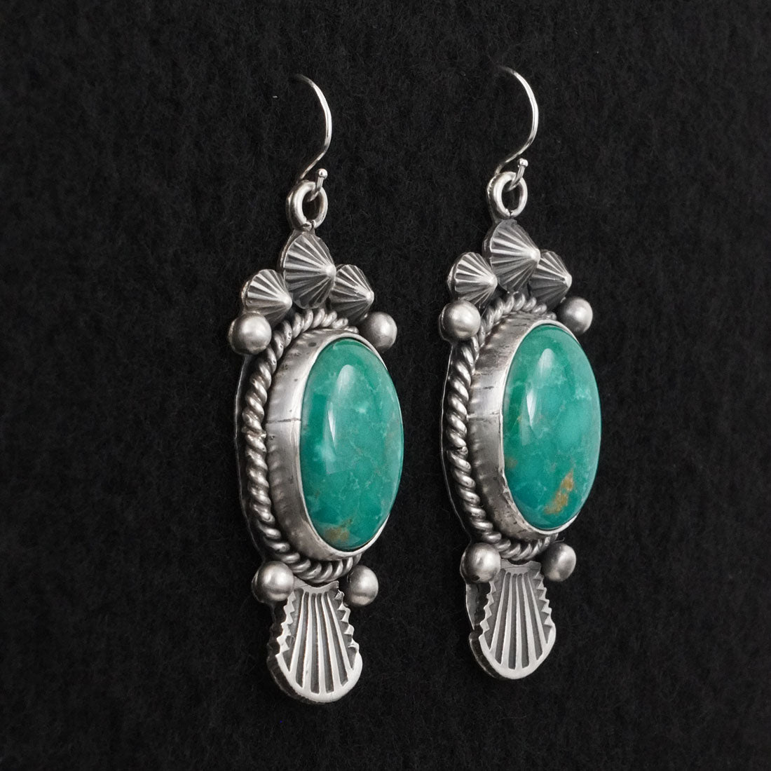 Michael Calladitto Turquoise & Sterling Silver Earrings