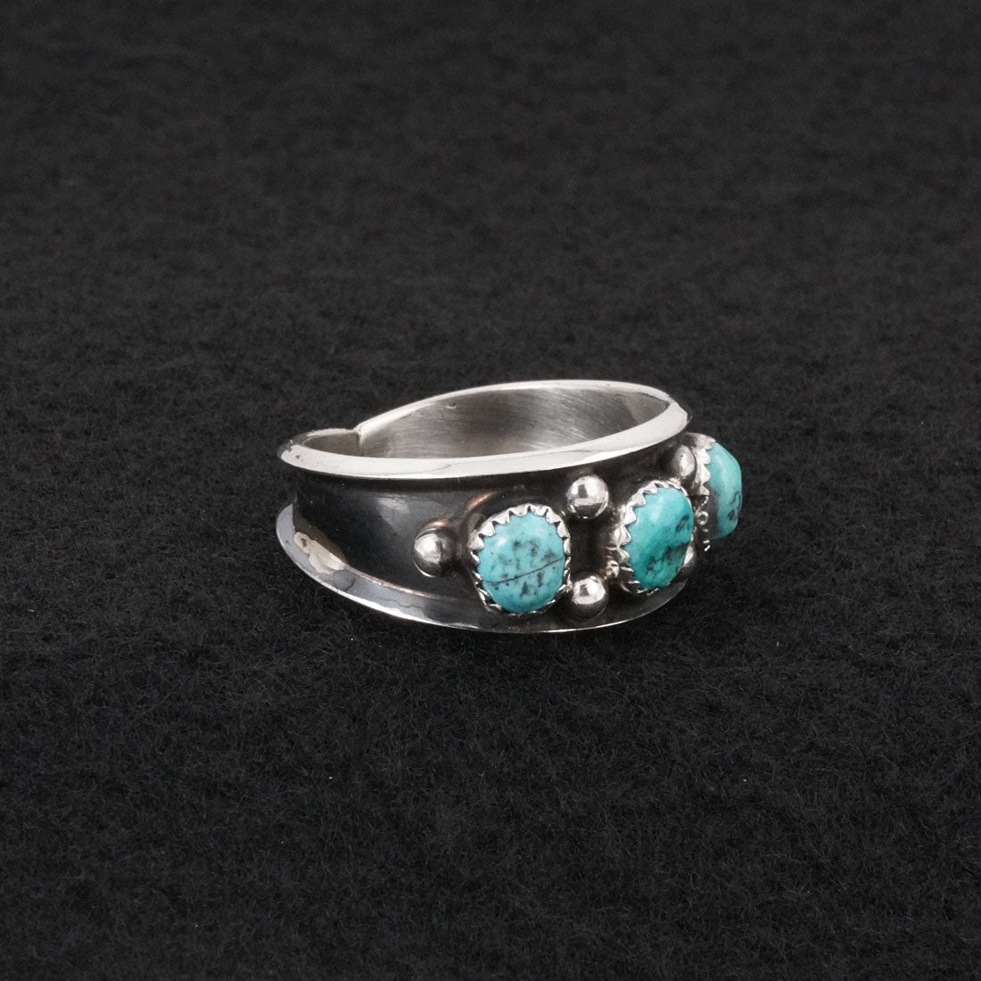 Paul Largo Turquoise & Sterling Silver Ring Size 12.5