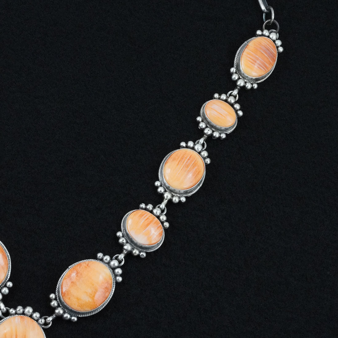 Paul Livingston Spiny Oyster & Sterling Silver Necklace Set