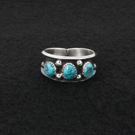 Paul Largo Turquoise & Sterling Silver Ring Size 12