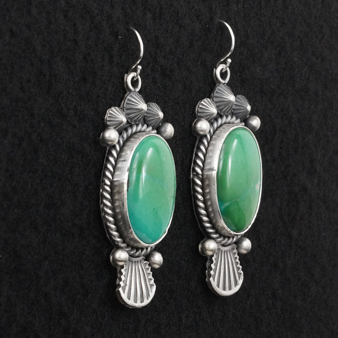 Michael Calladitto Turquoise & Sterling Silver Earrings