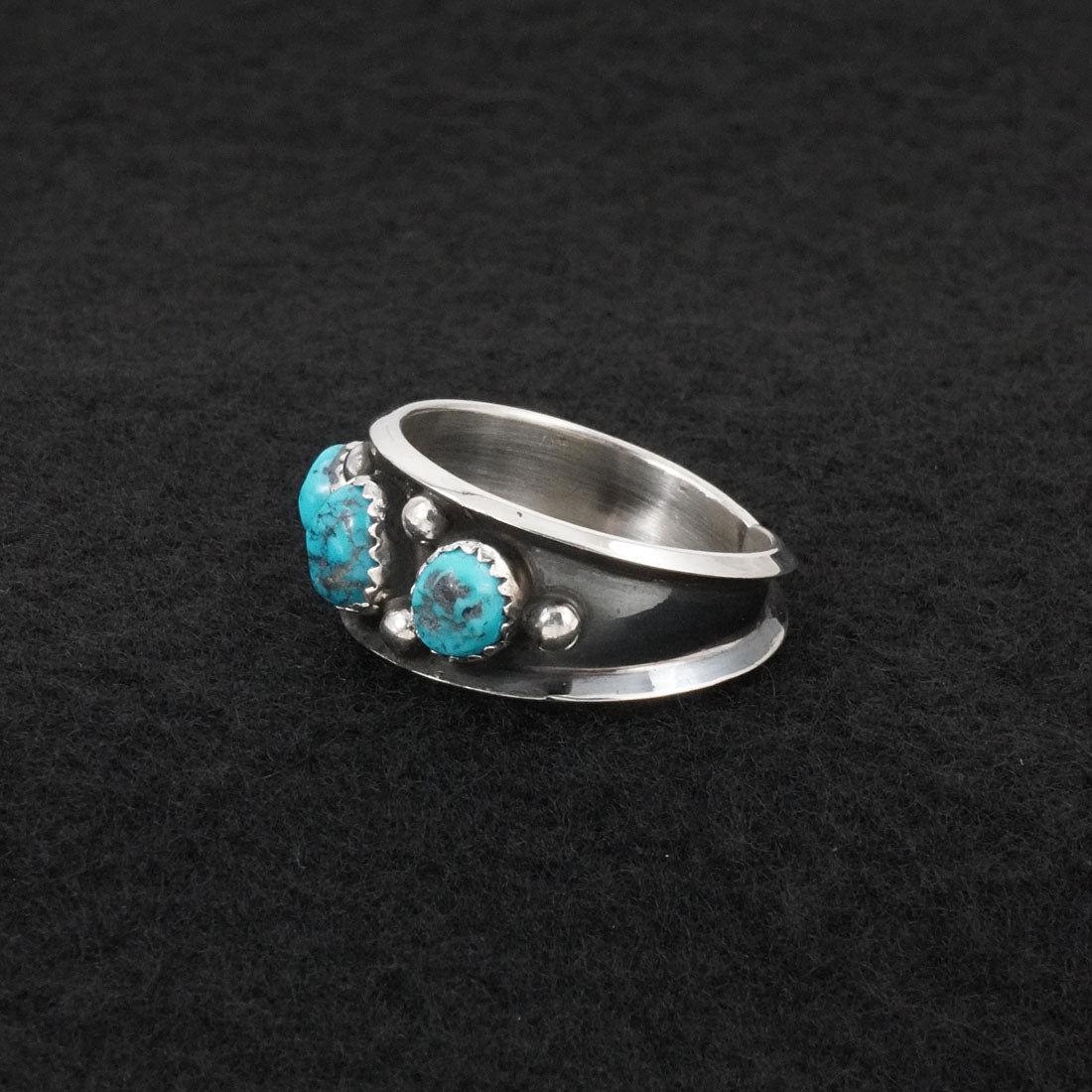 Paul Largo Turquoise & Sterling Silver Ring Size 12