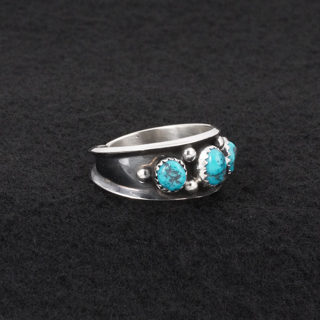 Paul Largo Turquoise & Sterling Silver Ring Size 12