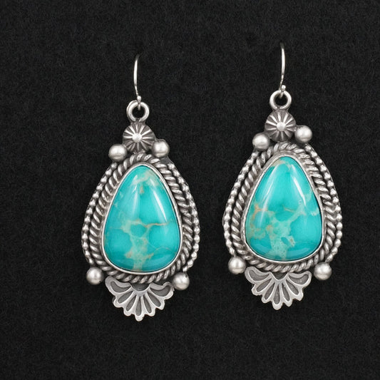Michael Calladitto Turquoise & Sterling Silver Earrings