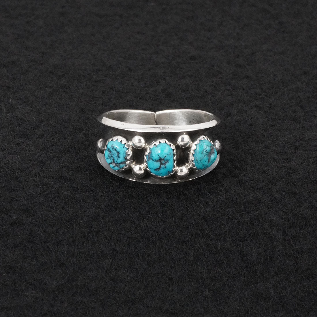 Paul Largo Turquoise & Sterling Silver Ring Size 11