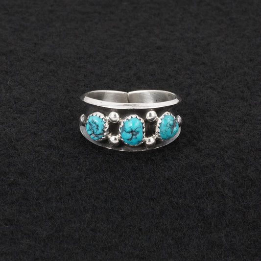 Paul Largo Turquoise & Sterling Silver Ring Size 11