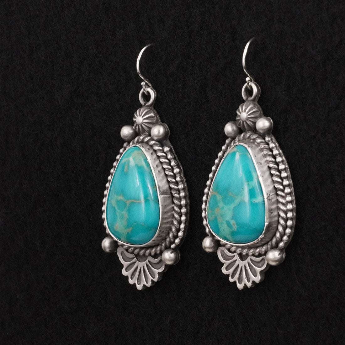 Michael Calladitto Turquoise & Sterling Silver Earrings