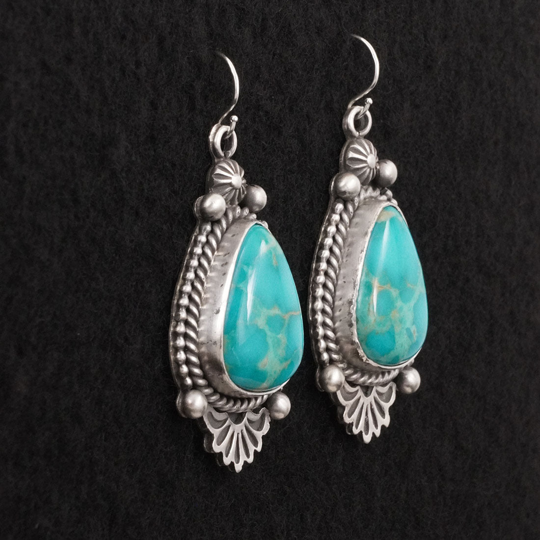 Michael Calladitto Turquoise & Sterling Silver Earrings
