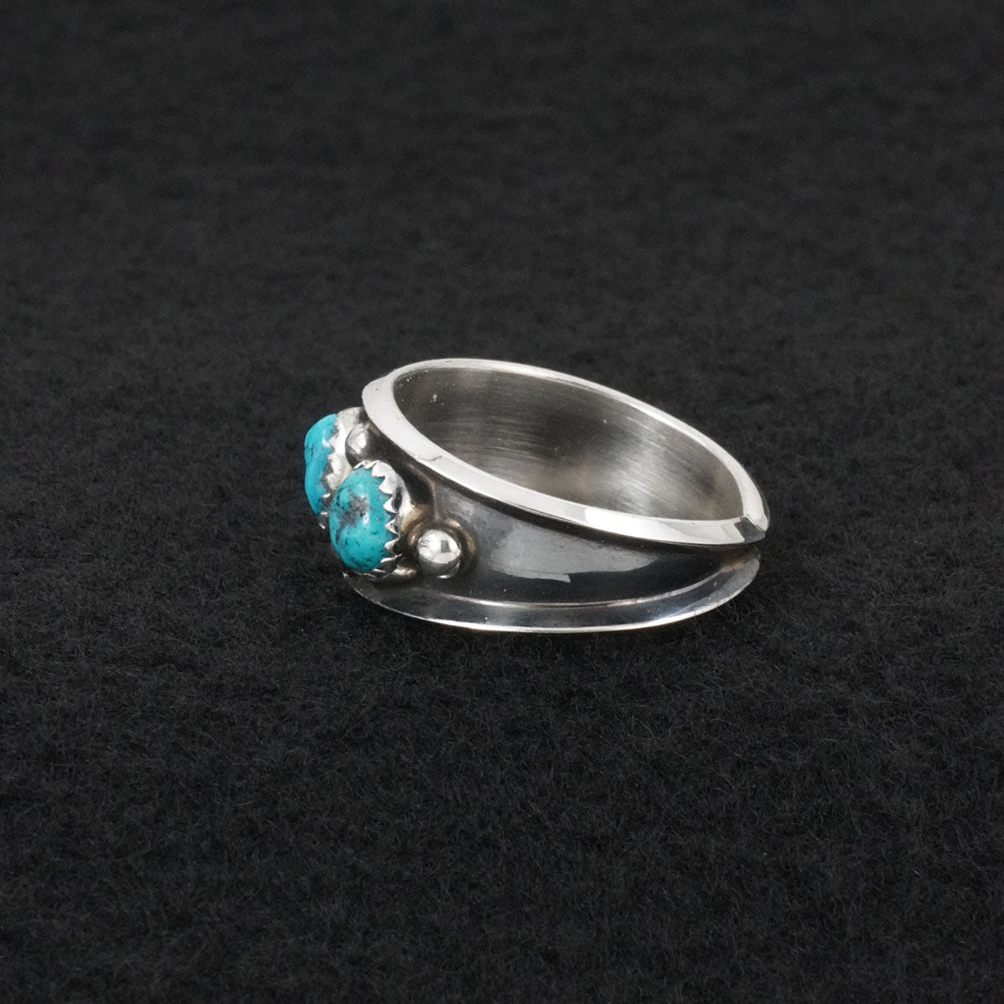 Paul Largo Turquoise & Sterling Silver Ring Size 11