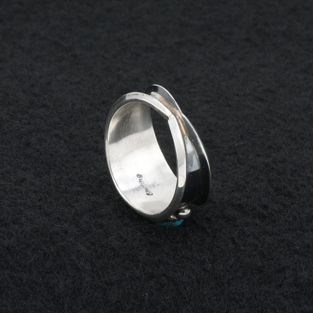 Paul Largo Turquoise & Sterling Silver Ring Size 11