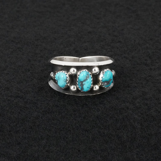 Paul Largo Turquoise & Sterling Silver Ring Size 10