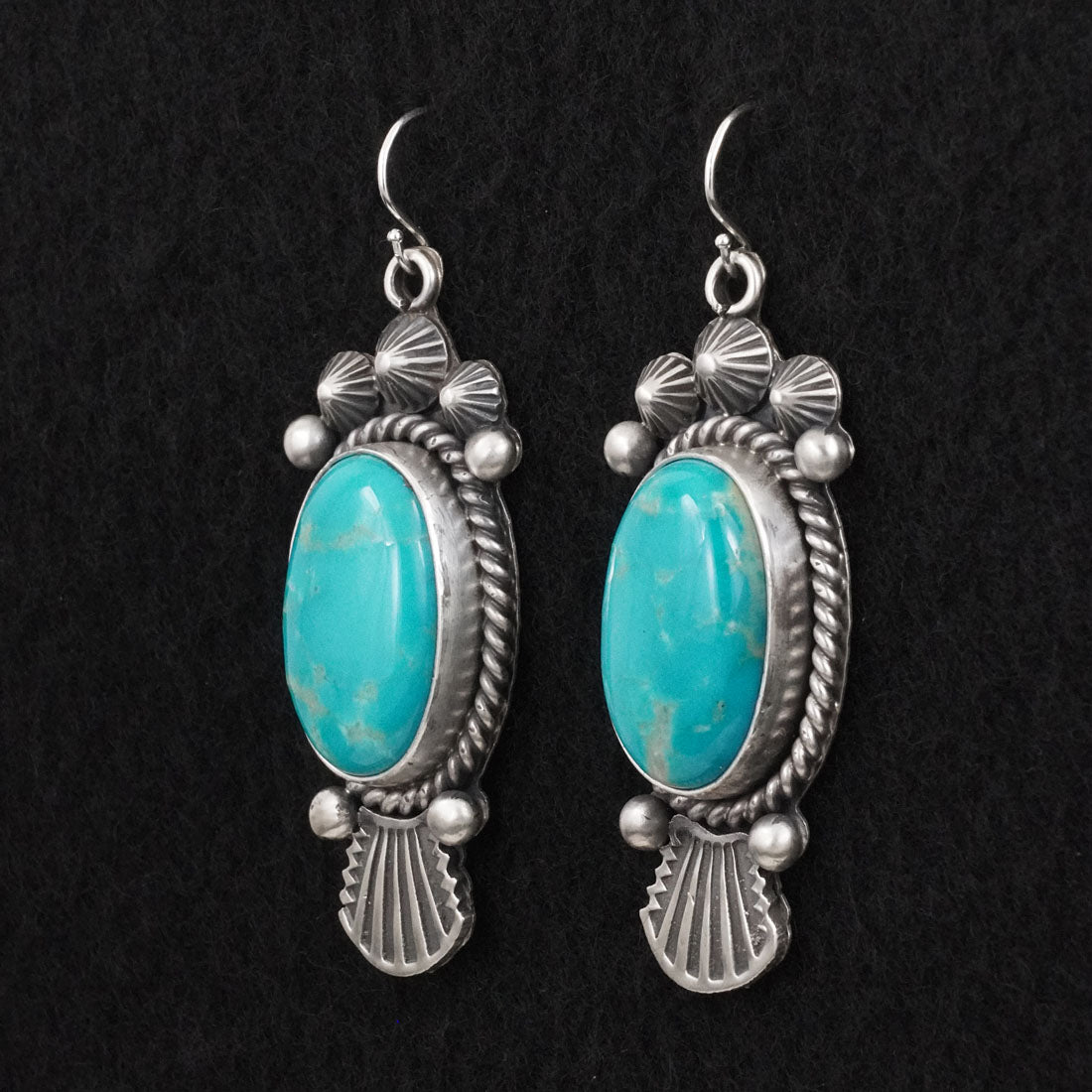 Michael Calladitto Turquoise & Sterling Silver Earrings