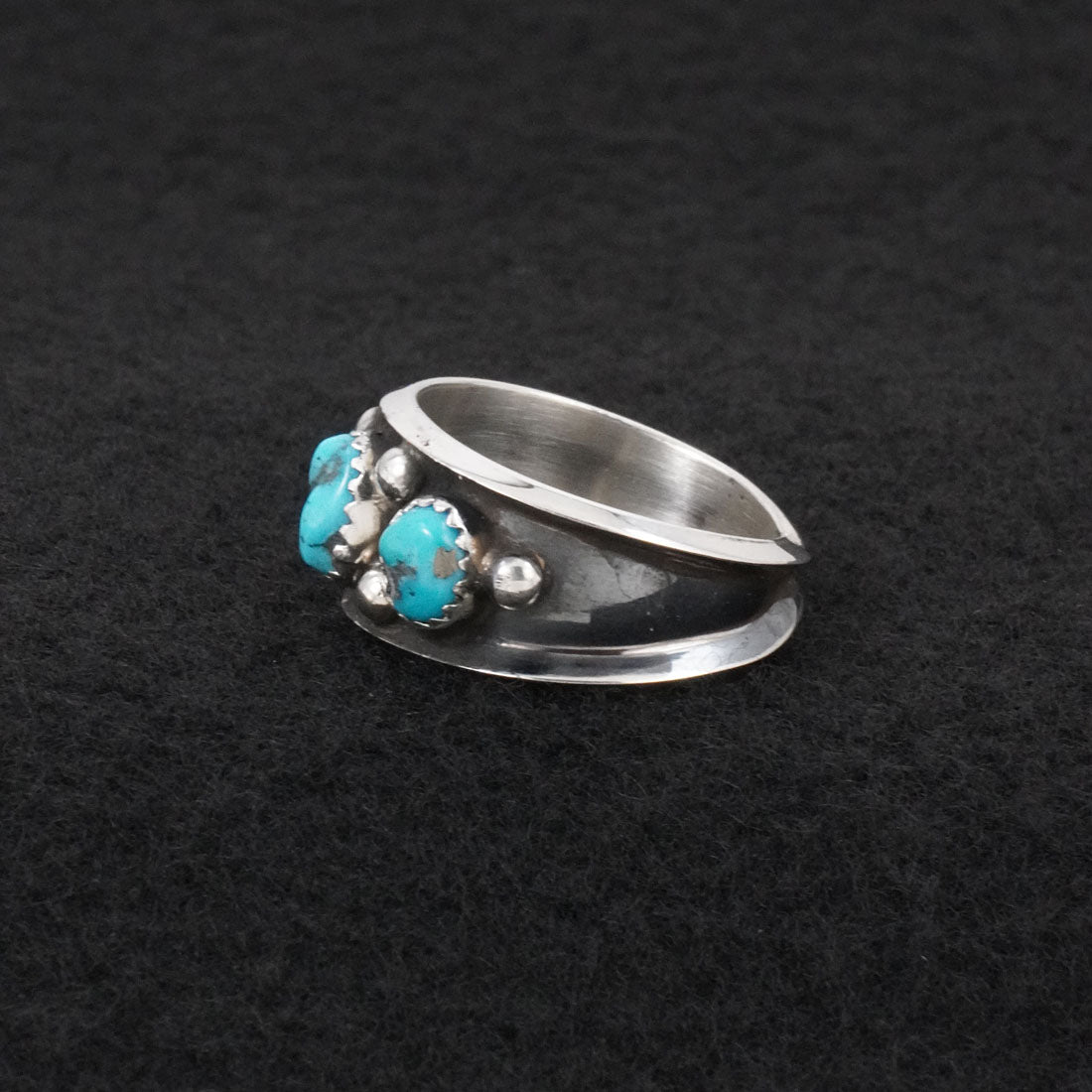 Paul Largo Turquoise & Sterling Silver Ring Size 10