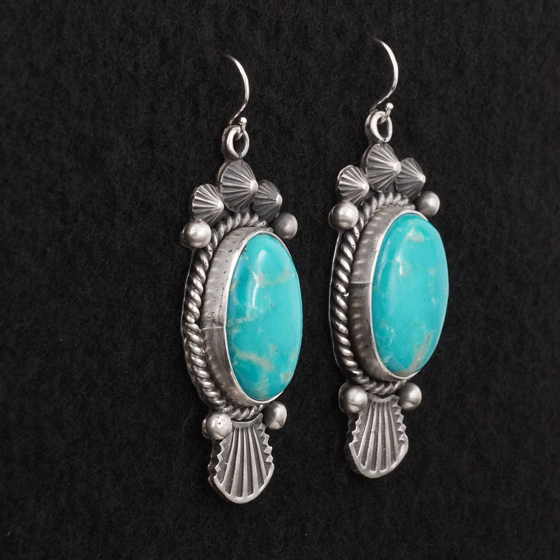 Michael Calladitto Turquoise & Sterling Silver Earrings