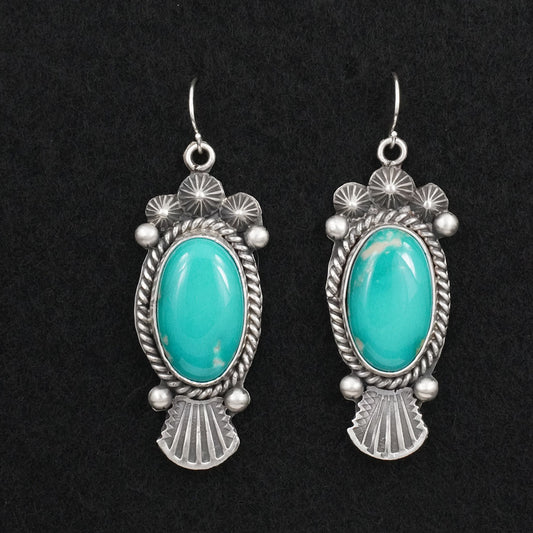 Michael Calladitto Turquoise & Sterling Silver Earrings