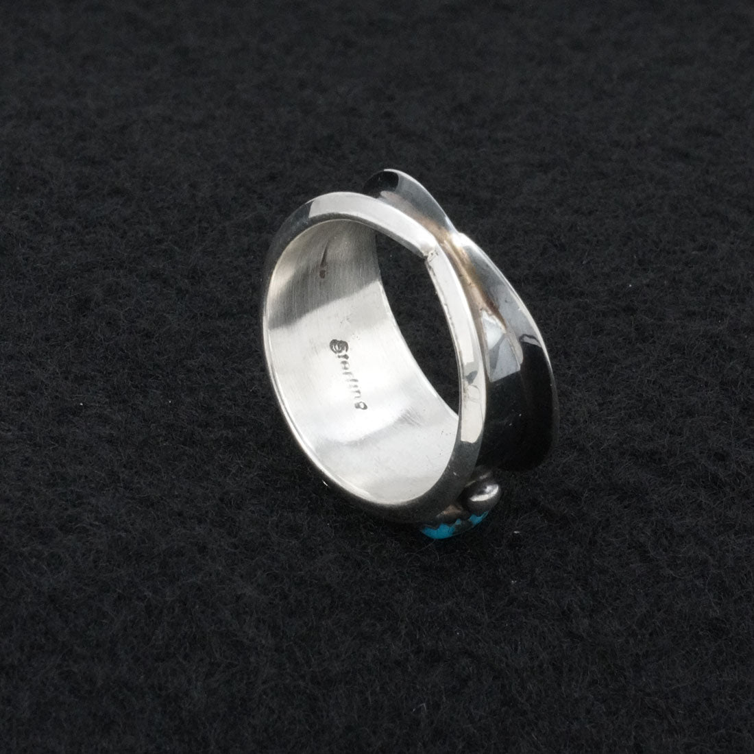 Paul Largo Turquoise & Sterling Silver Ring Size 10