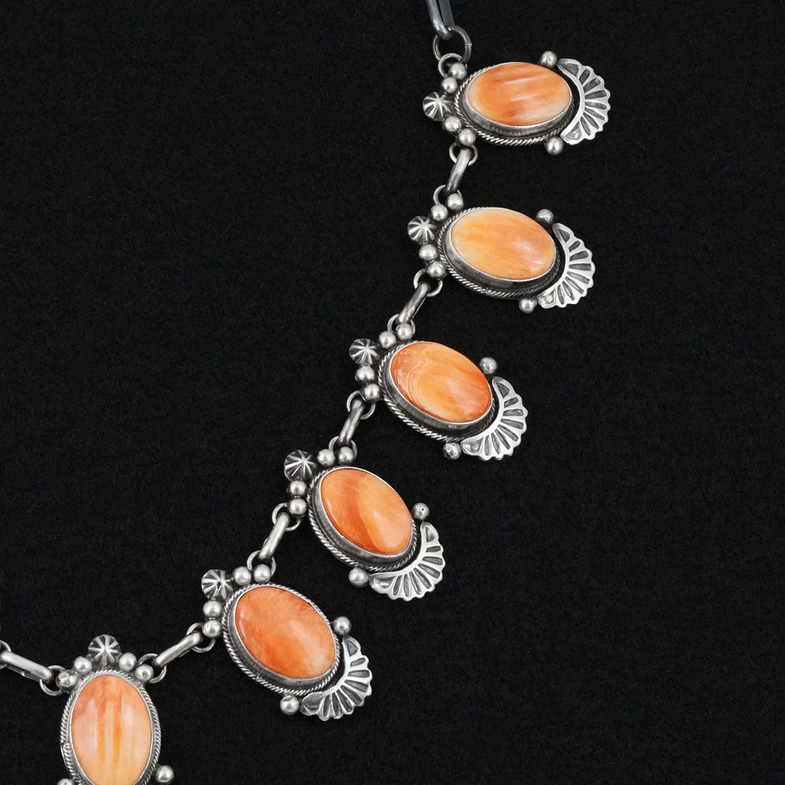 Paul Livingston Spiny Oyster & Sterling Silver Necklace Set