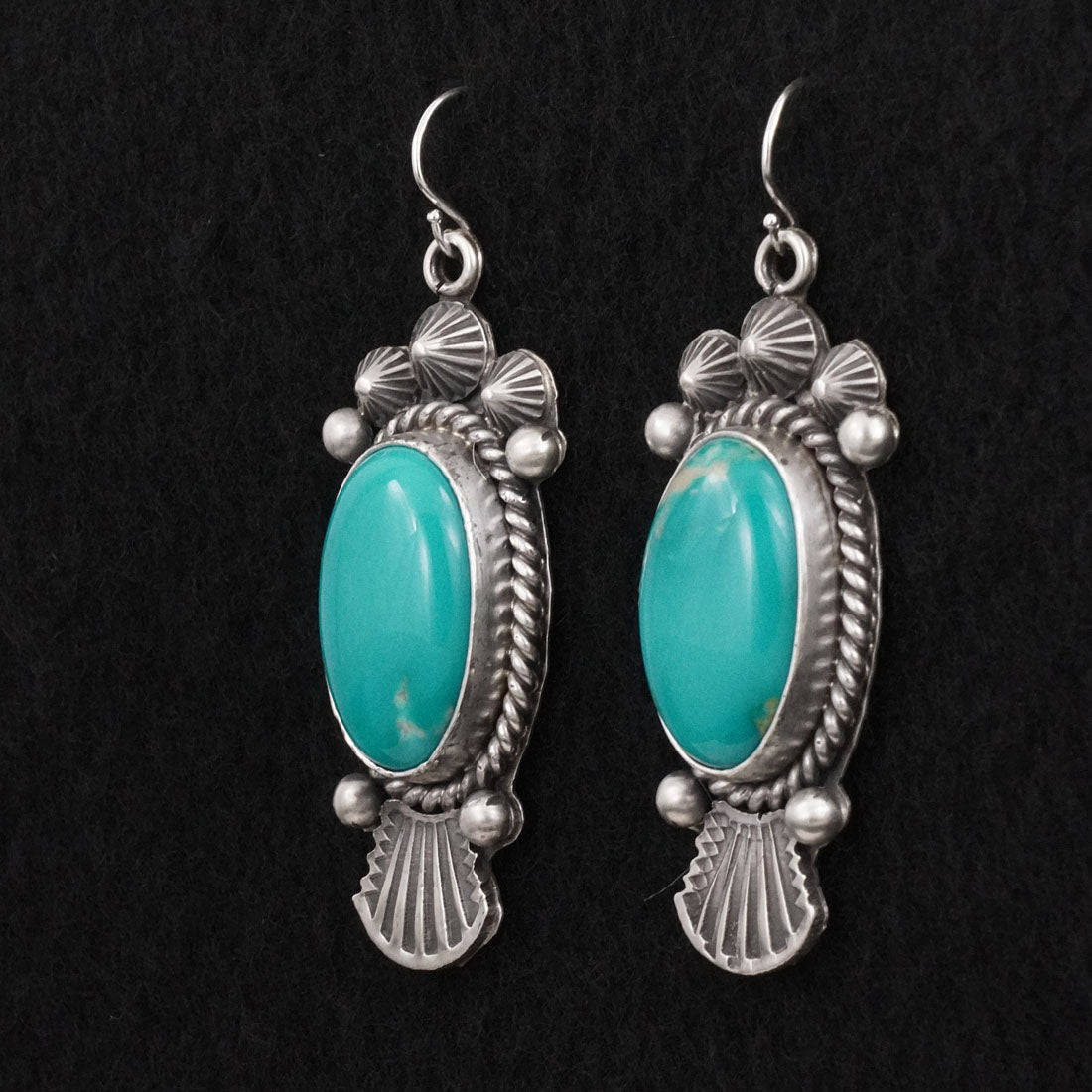 Michael Calladitto Turquoise & Sterling Silver Earrings
