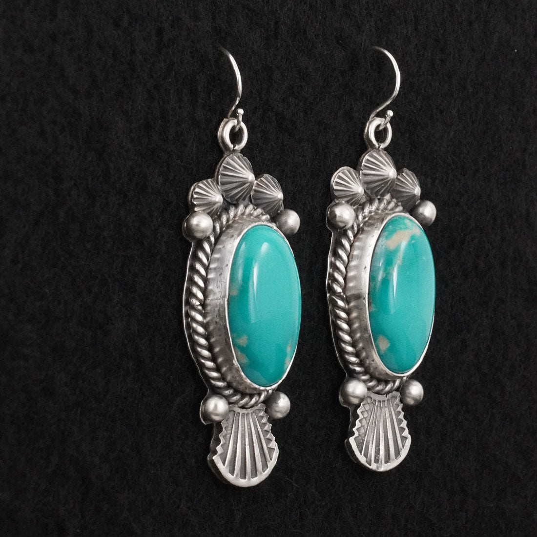 Michael Calladitto Turquoise & Sterling Silver Earrings