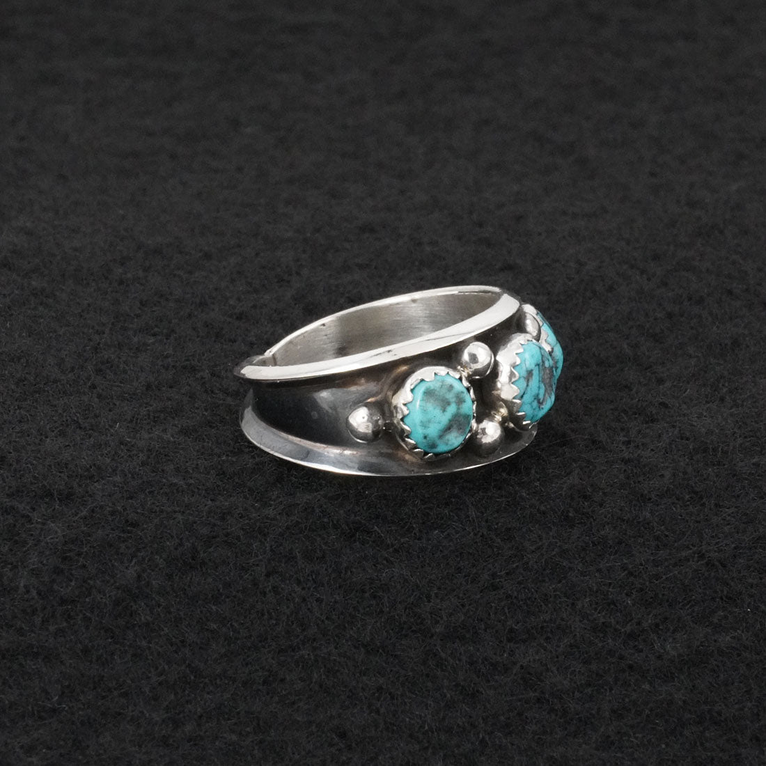 Paul Largo Turquoise & Sterling Silver Ring Size 9