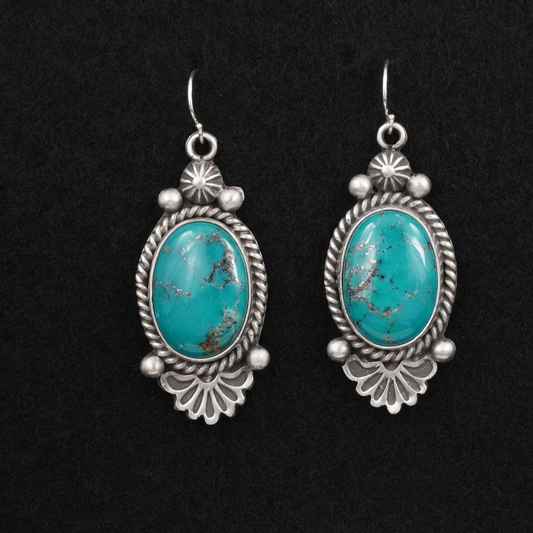 Michael Calladitto Turquoise & Sterling Silver Earrings