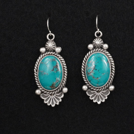 Michael Calladitto Turquoise & Sterling Silver Earrings
