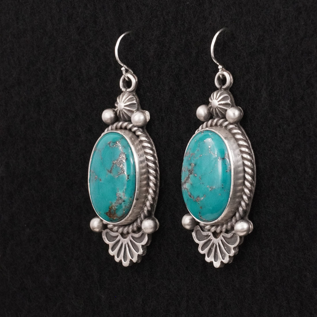 Michael Calladitto Turquoise & Sterling Silver Earrings