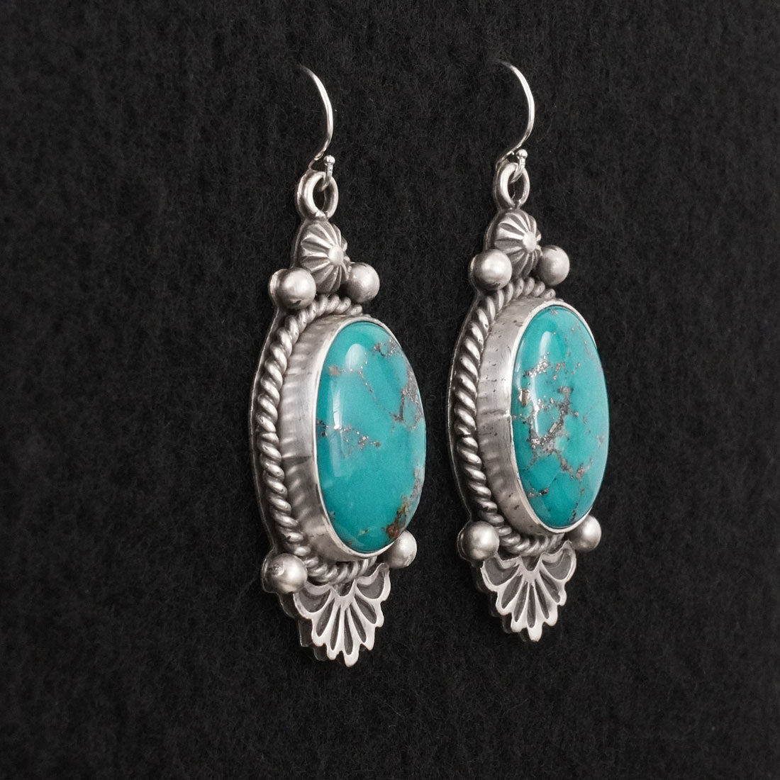 Michael Calladitto Turquoise & Sterling Silver Earrings