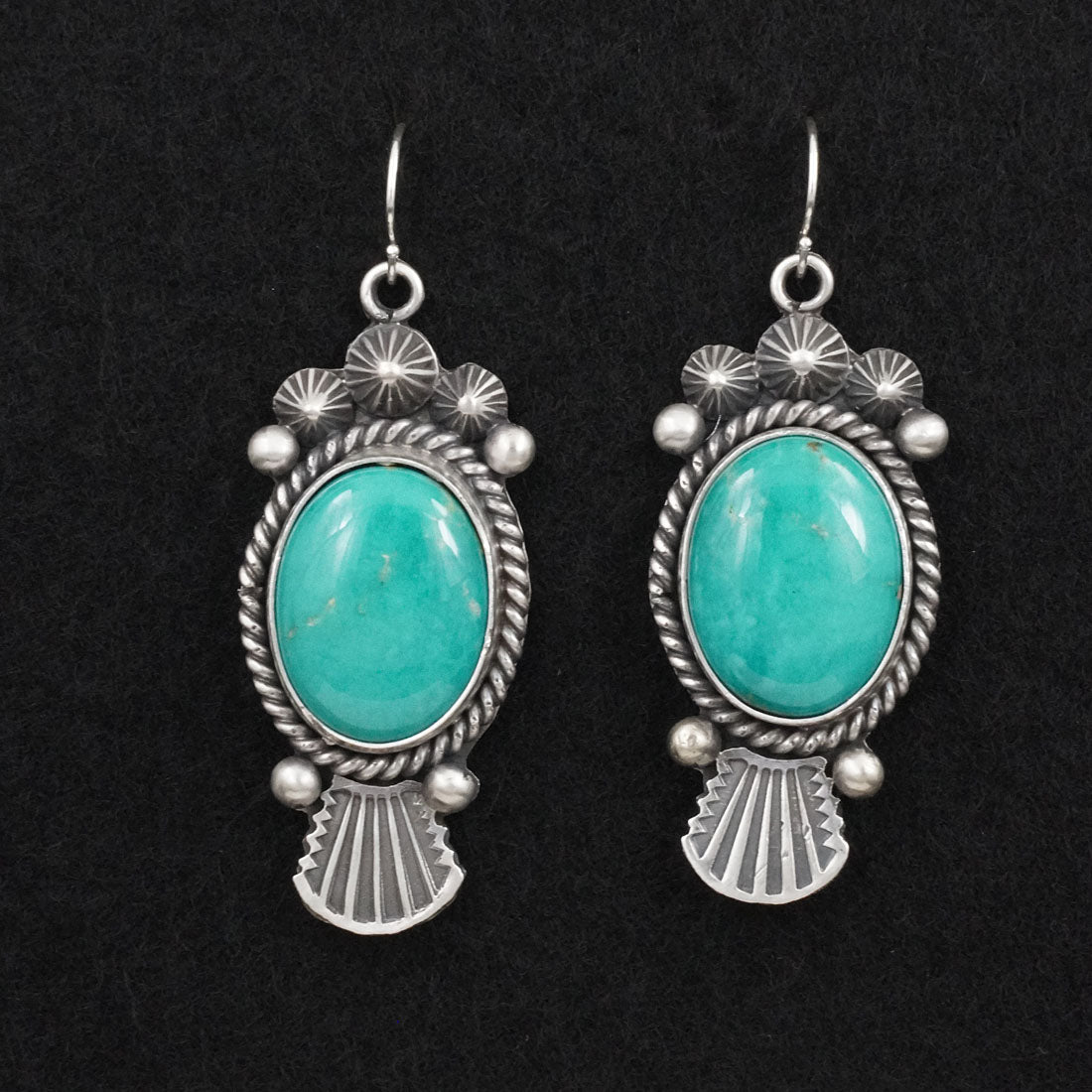Michael Calladitto Turquoise & Sterling Silver Earrings