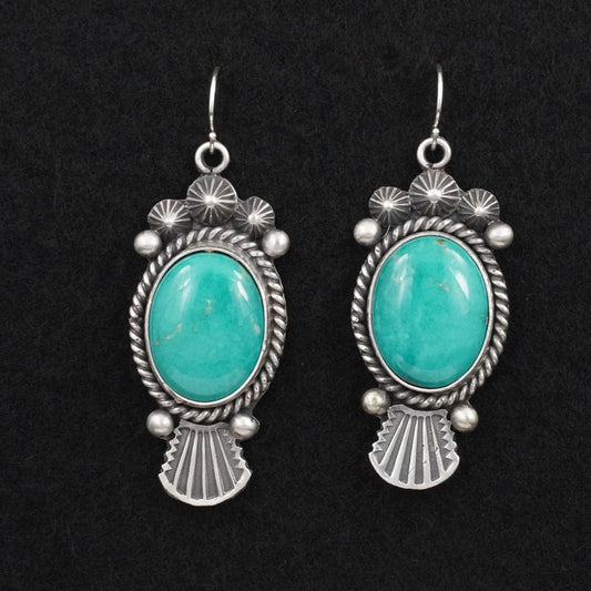 Michael Calladitto Turquoise & Sterling Silver Earrings