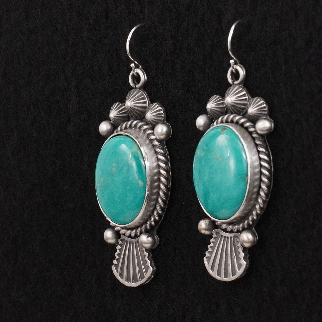 Michael Calladitto Turquoise & Sterling Silver Earrings