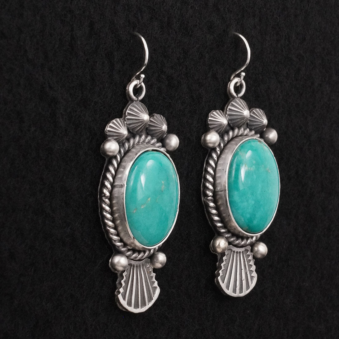 Michael Calladitto Turquoise & Sterling Silver Earrings