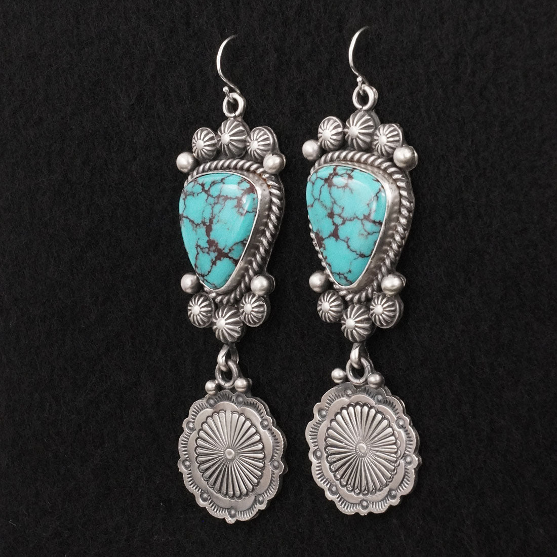 Michael Calladitto Turquoise & Sterling Silver Earrings