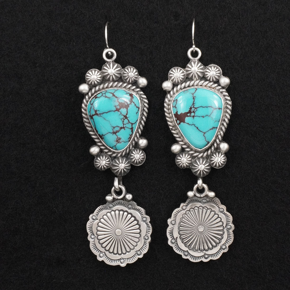 Michael Calladitto Turquoise & Sterling Silver Earrings
