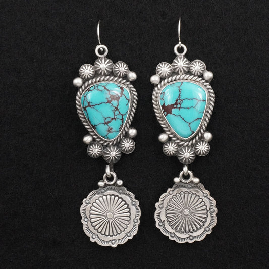 Michael Calladitto Turquoise & Sterling Silver Earrings