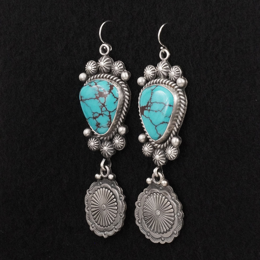 Michael Calladitto Turquoise & Sterling Silver Earrings