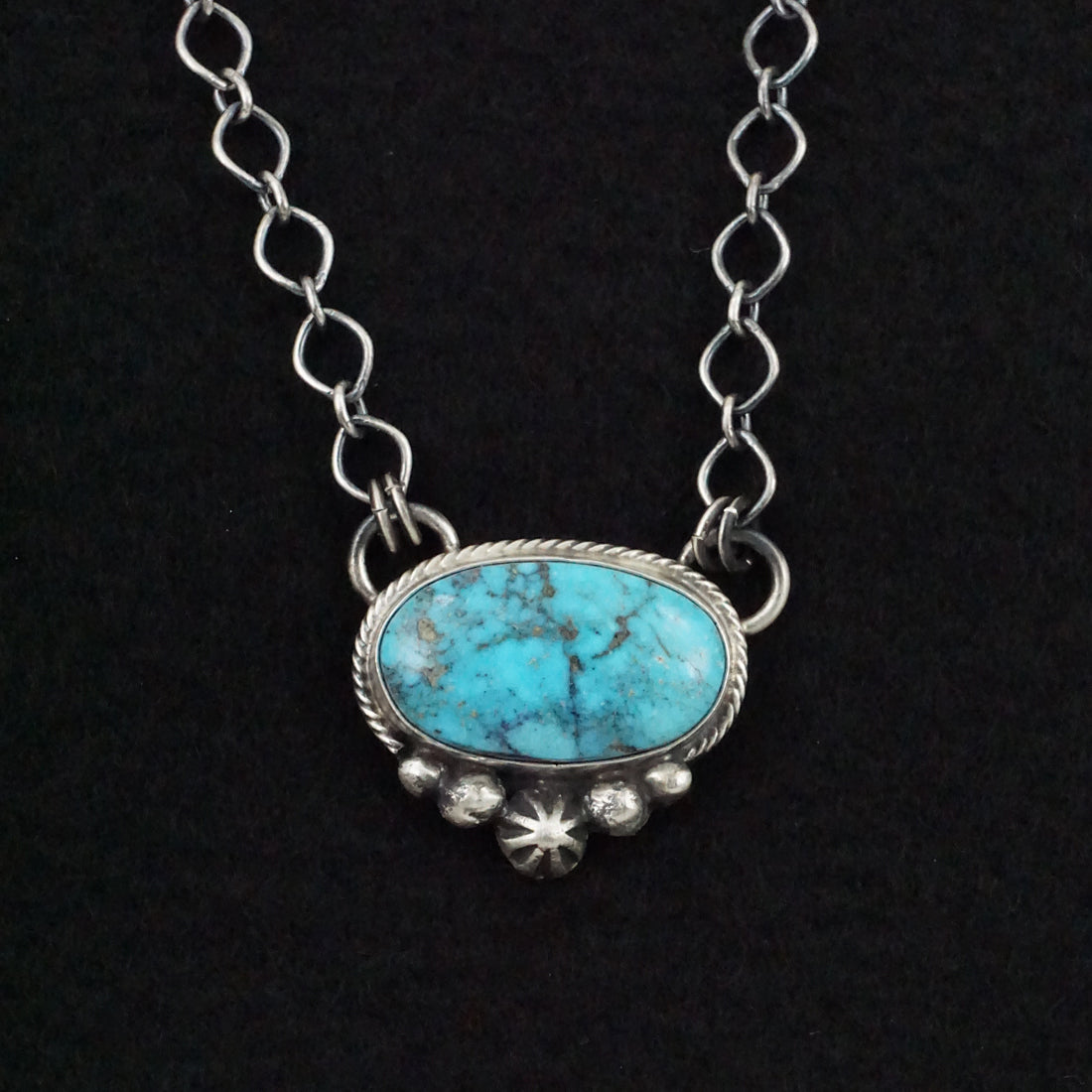 Bobby Johnson Turquoise & Sterling Silver Necklace