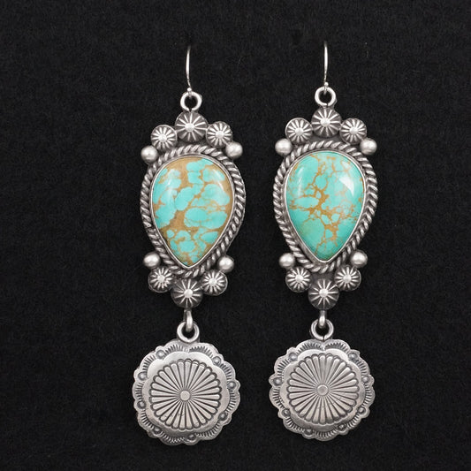 Michael Calladitto Turquoise & Sterling Silver Earrings