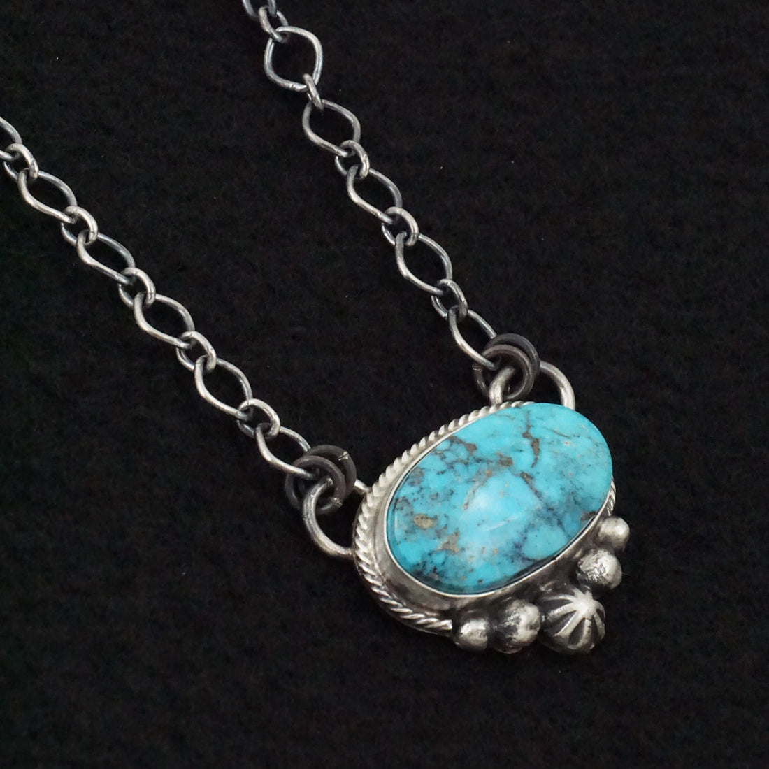 Bobby Johnson Turquoise & Sterling Silver Necklace