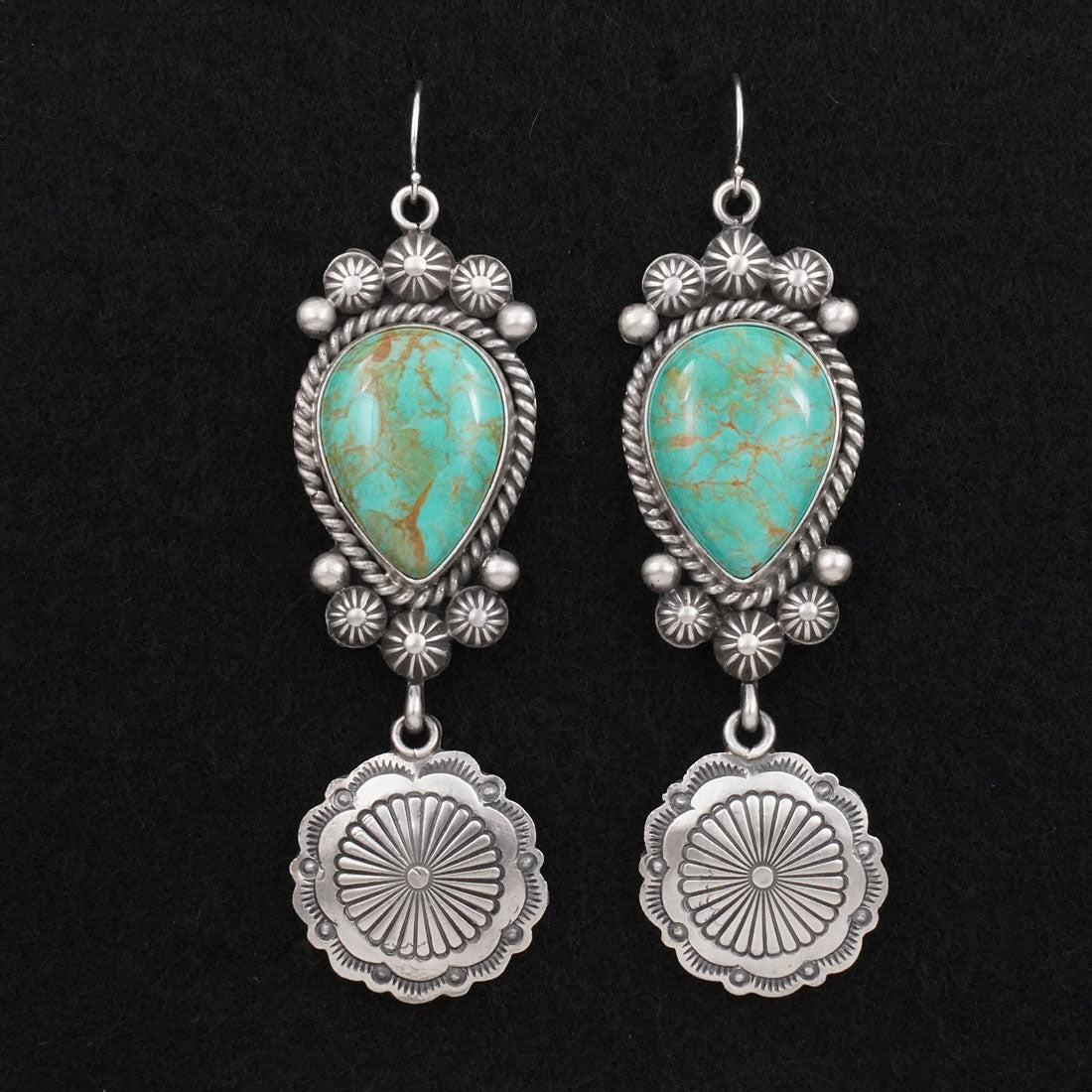 Michael Calladitto Turquoise & Sterling Silver Earrings